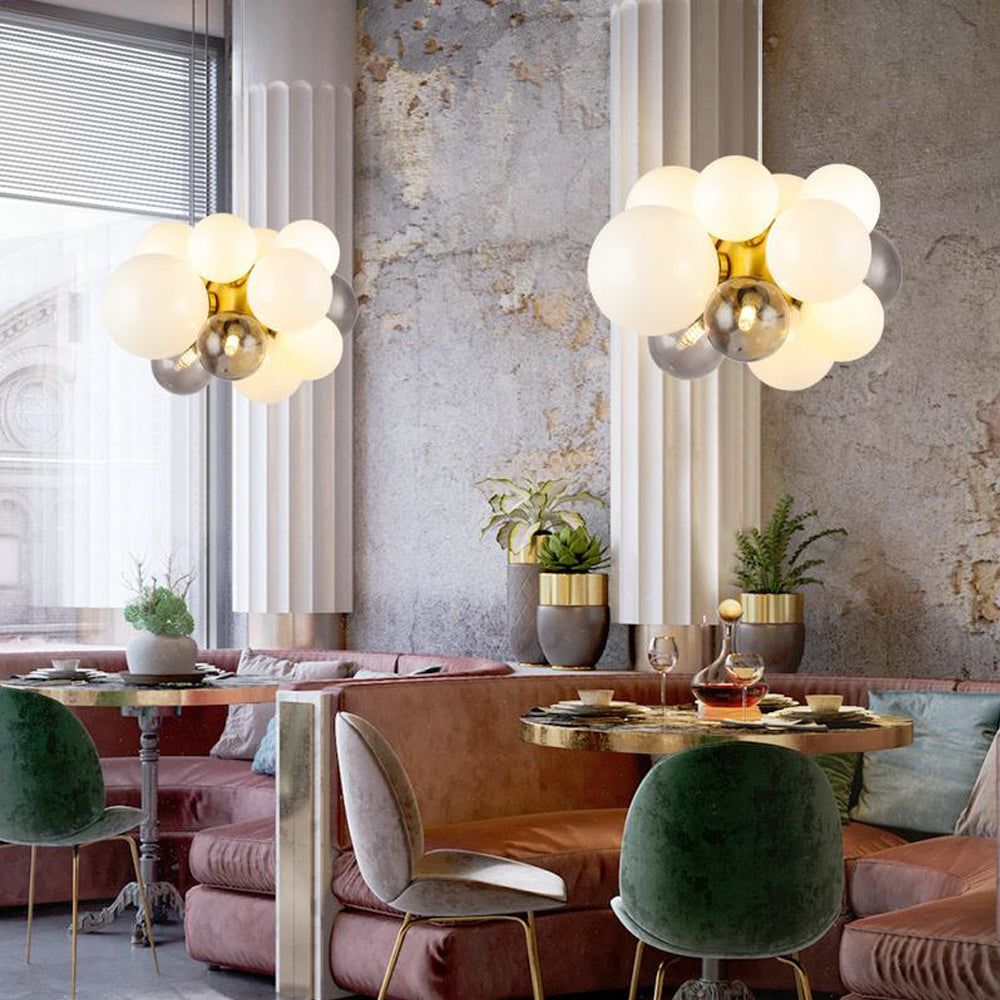 Gold With White & Grey Decorative Light