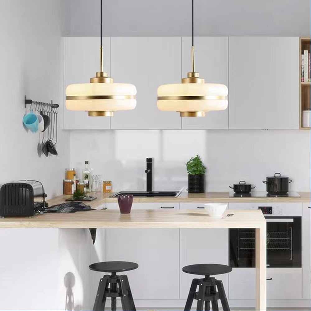 White Glass Finish Decorative Light