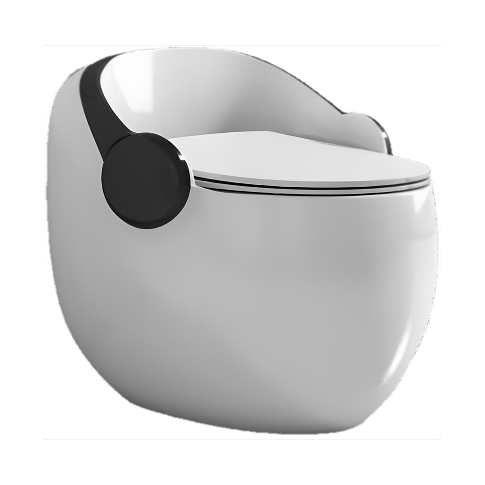 WHITE & BLACK GLOSSY ONE PIECE WASH DOWN