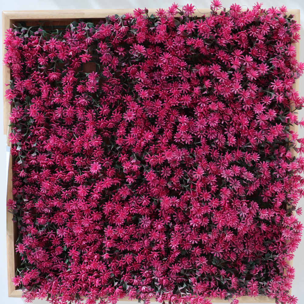 Pink Square Mat vertical Green Wall