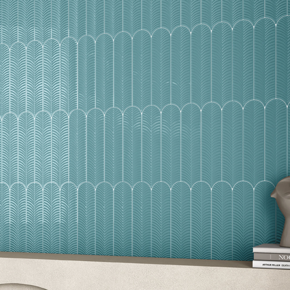 FEATHER AQUA MIST TILES