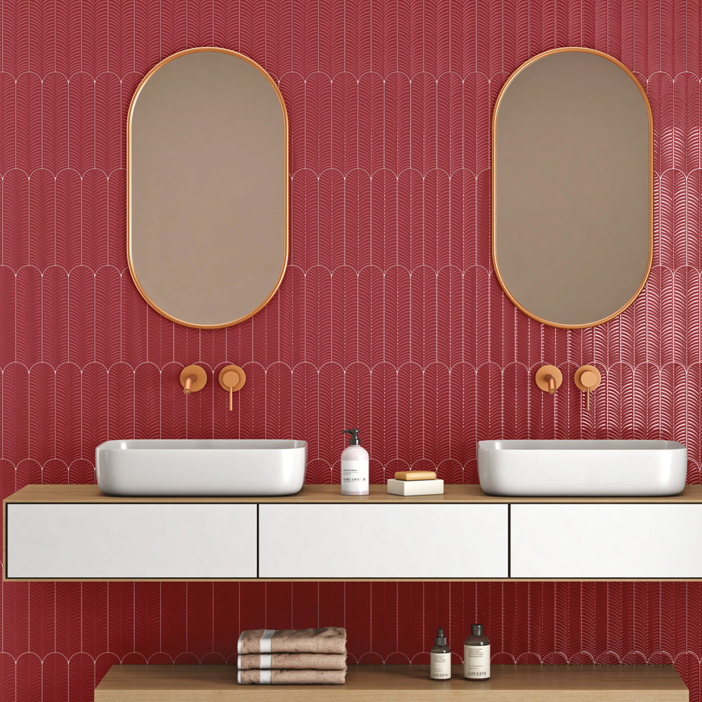 FEATHER RUBY RUSH TILES