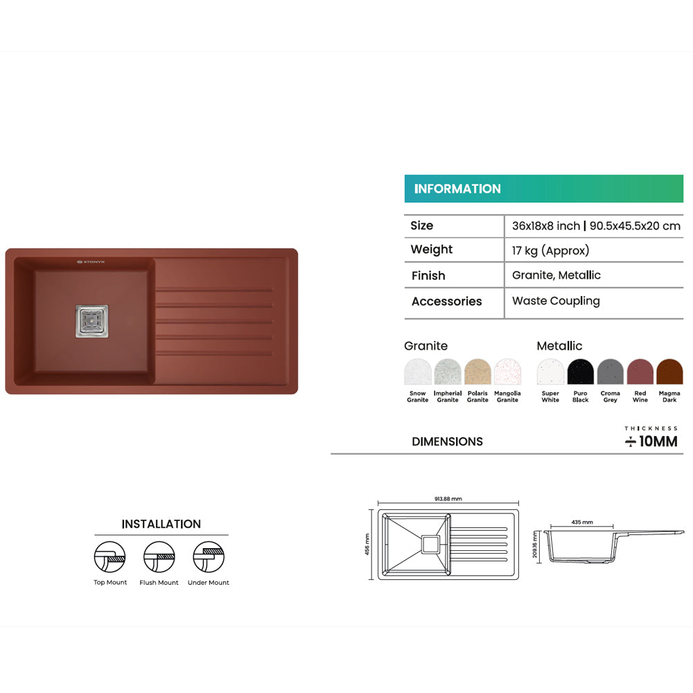 Granite Cosmo Quartz Sink