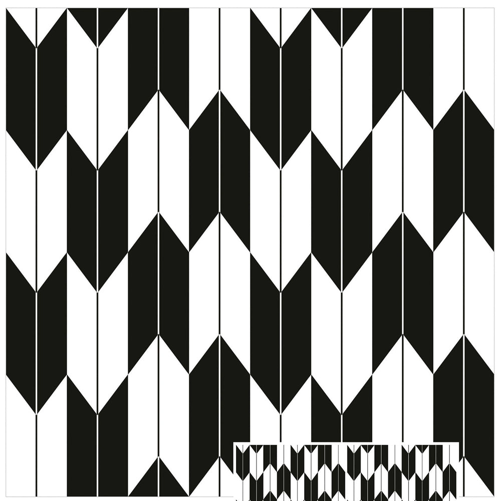 Arrow Black Moroccan series tile