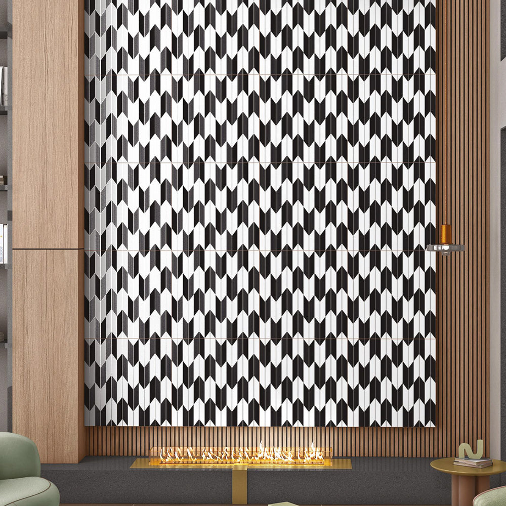 Arrow Black Moroccan series tile