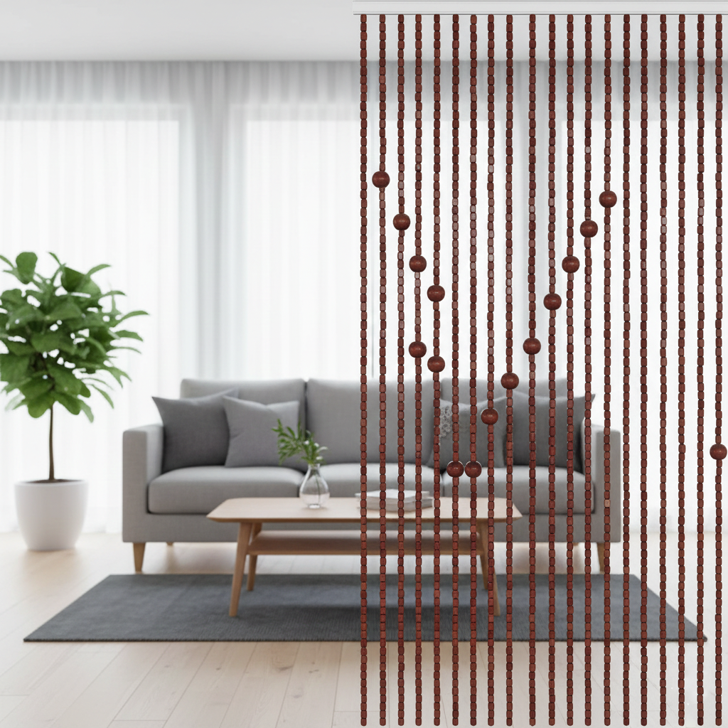 Wood Bed Designer Curtain