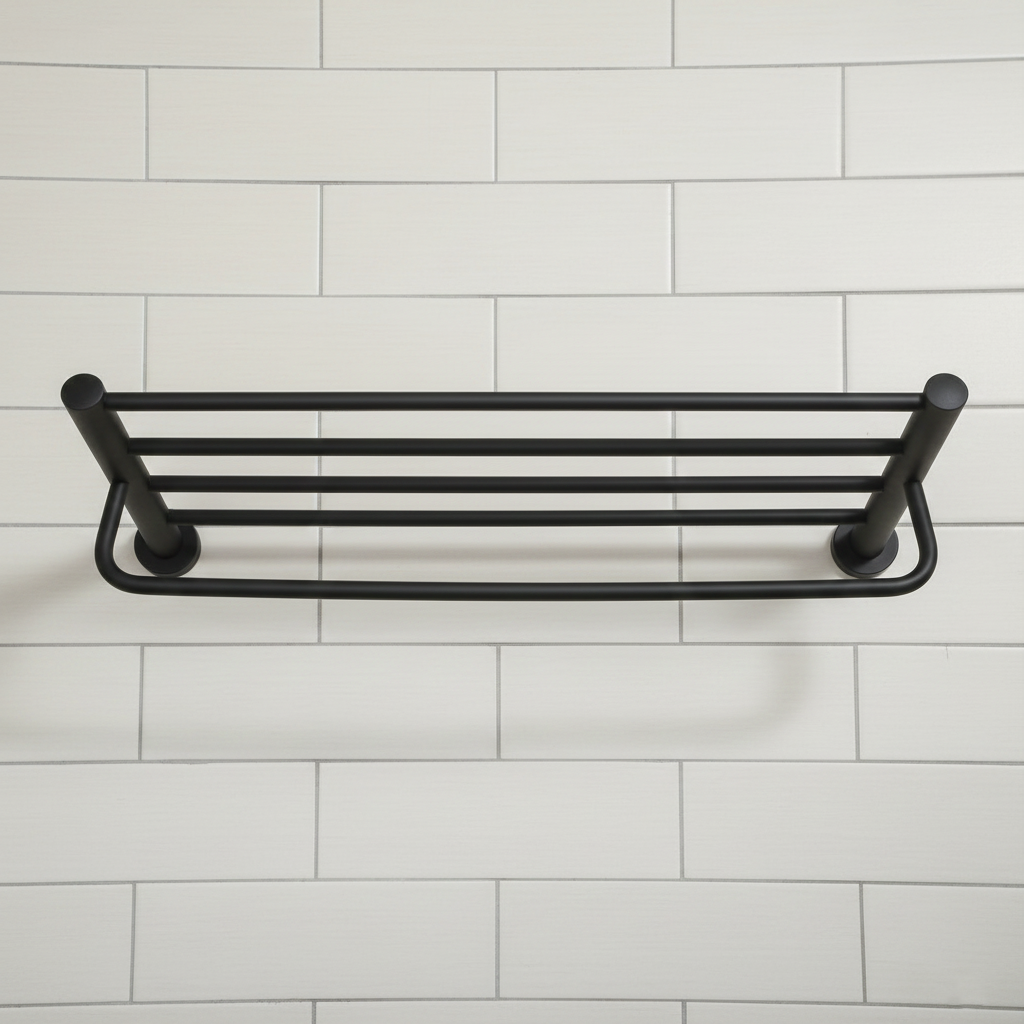 Matte Black Towel Shelf-8720