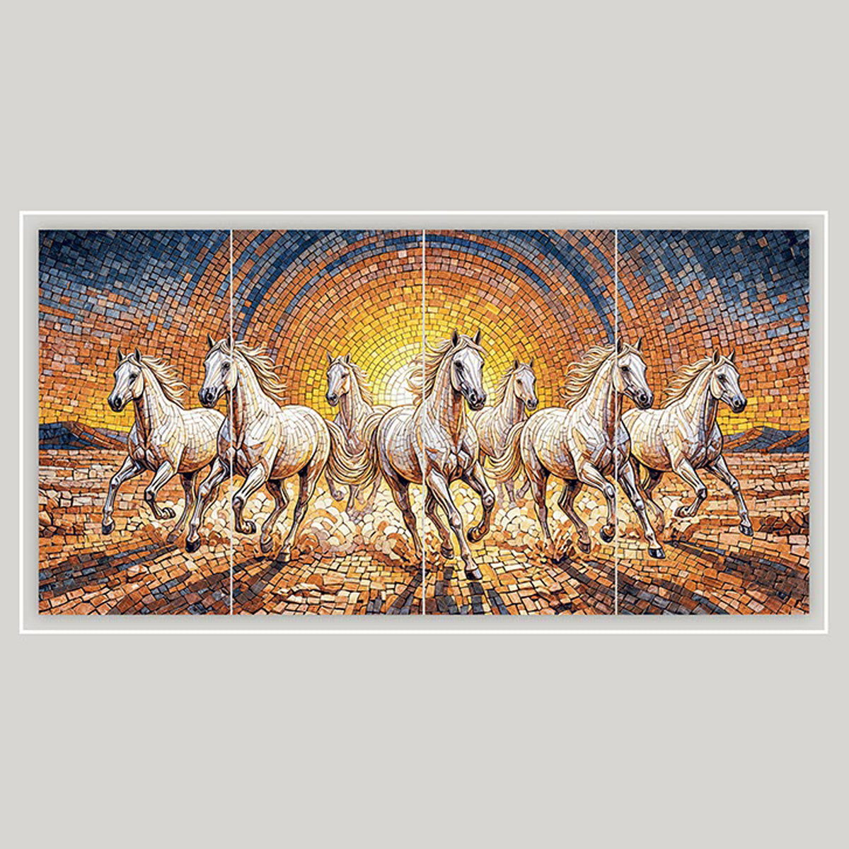 Horses Granula Mosaic Tile