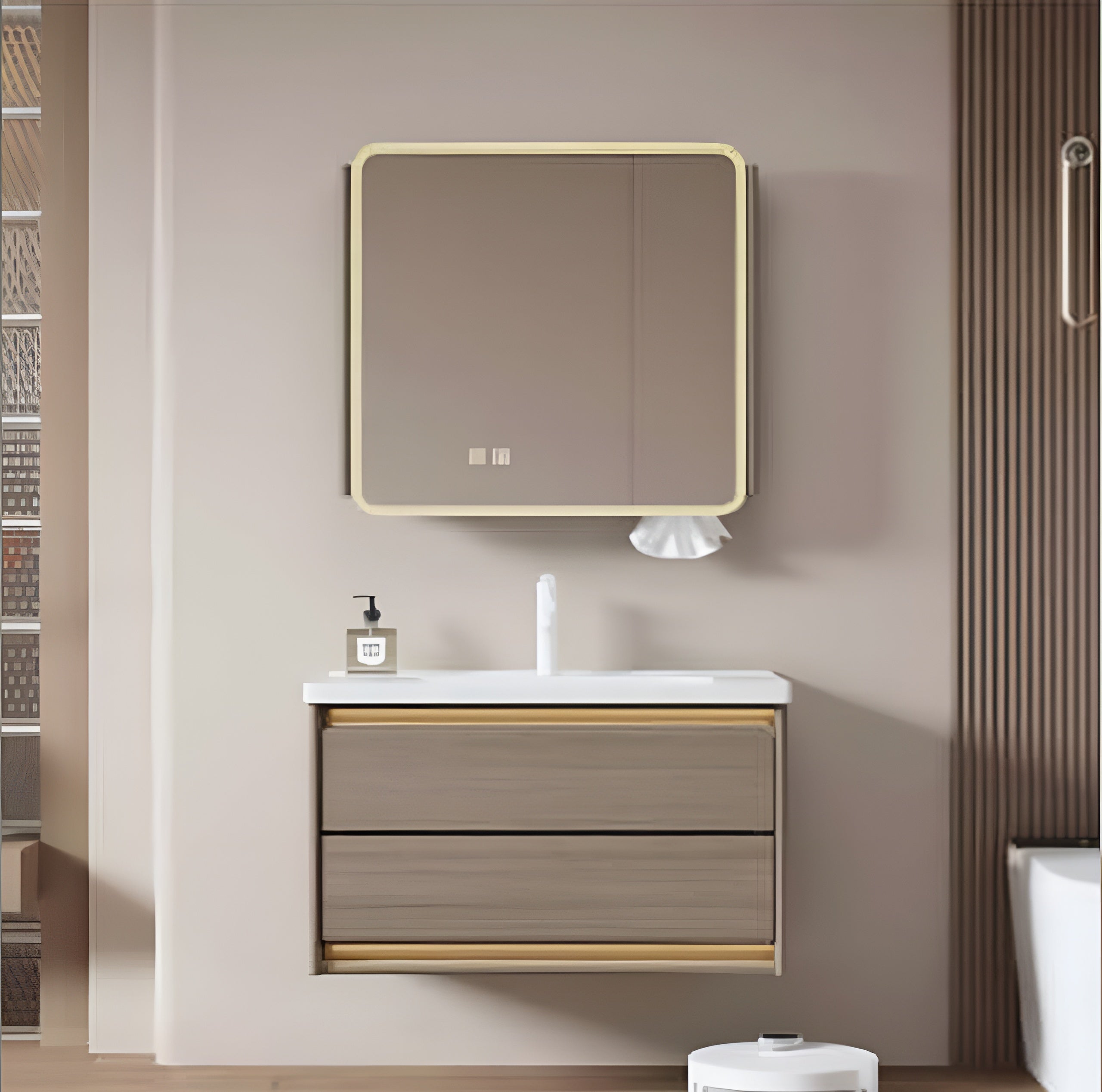 Stainless Steel Vanity Unit-108-80