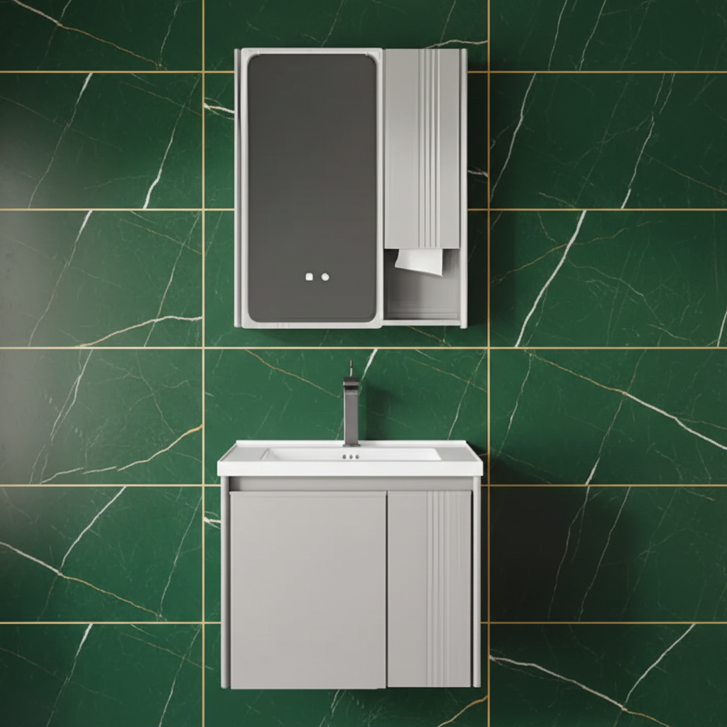 Stainless Steel Vanity Unit-115-60