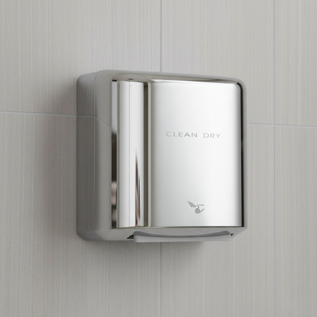 Silver Finish Hand Dryer