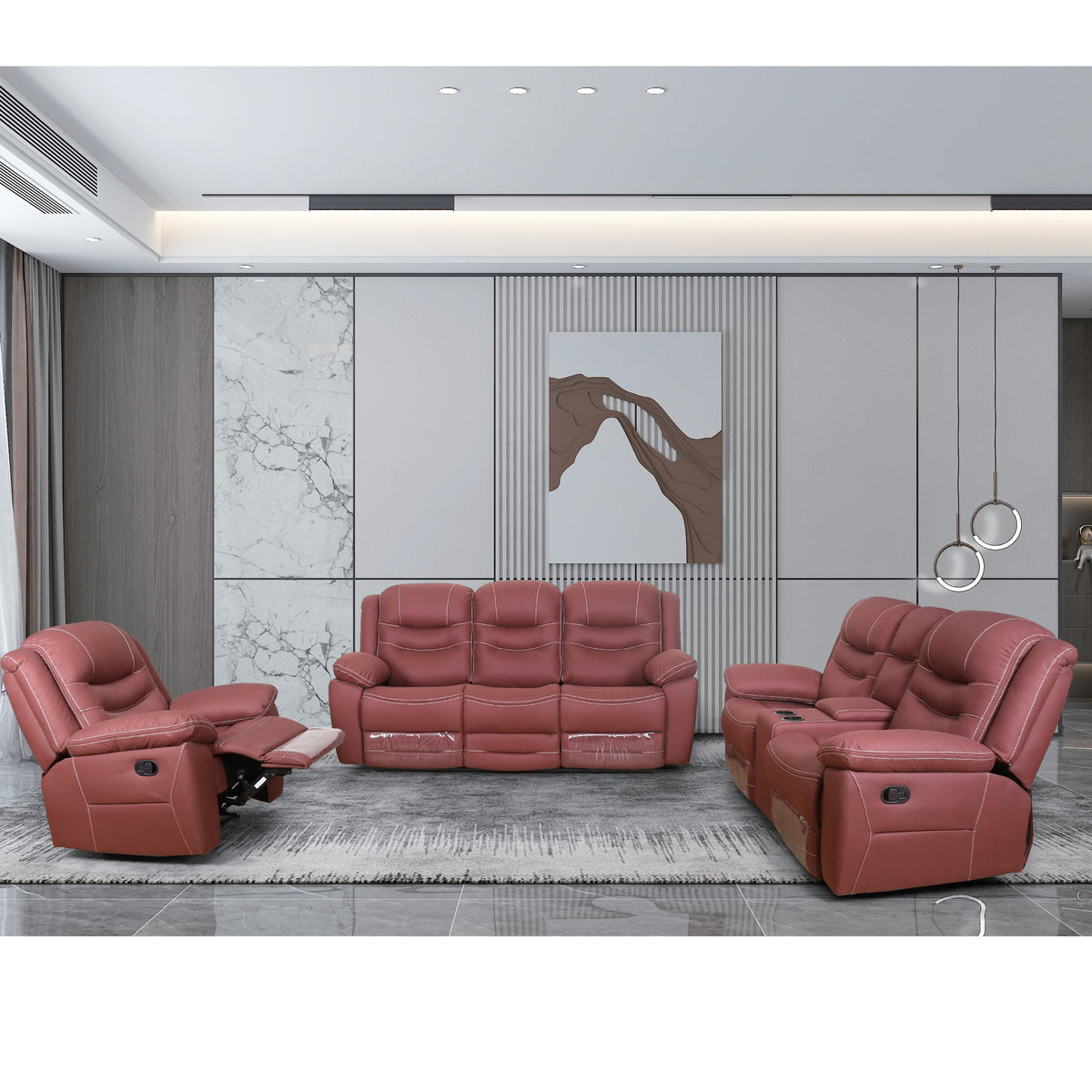 Electric Leather Finish Recliner Chair