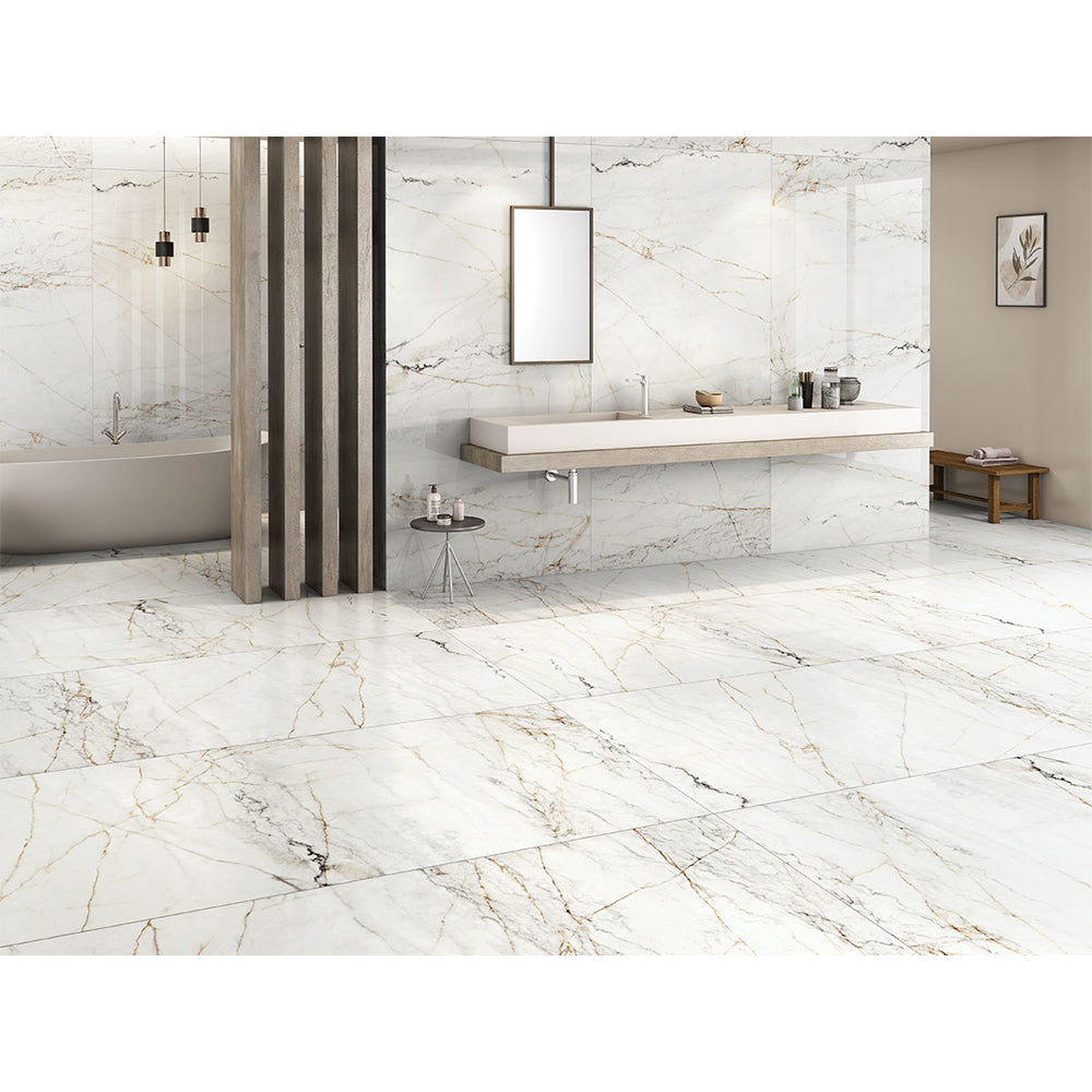 AFYON WHITE SUPER WHITE POLISHED TILE