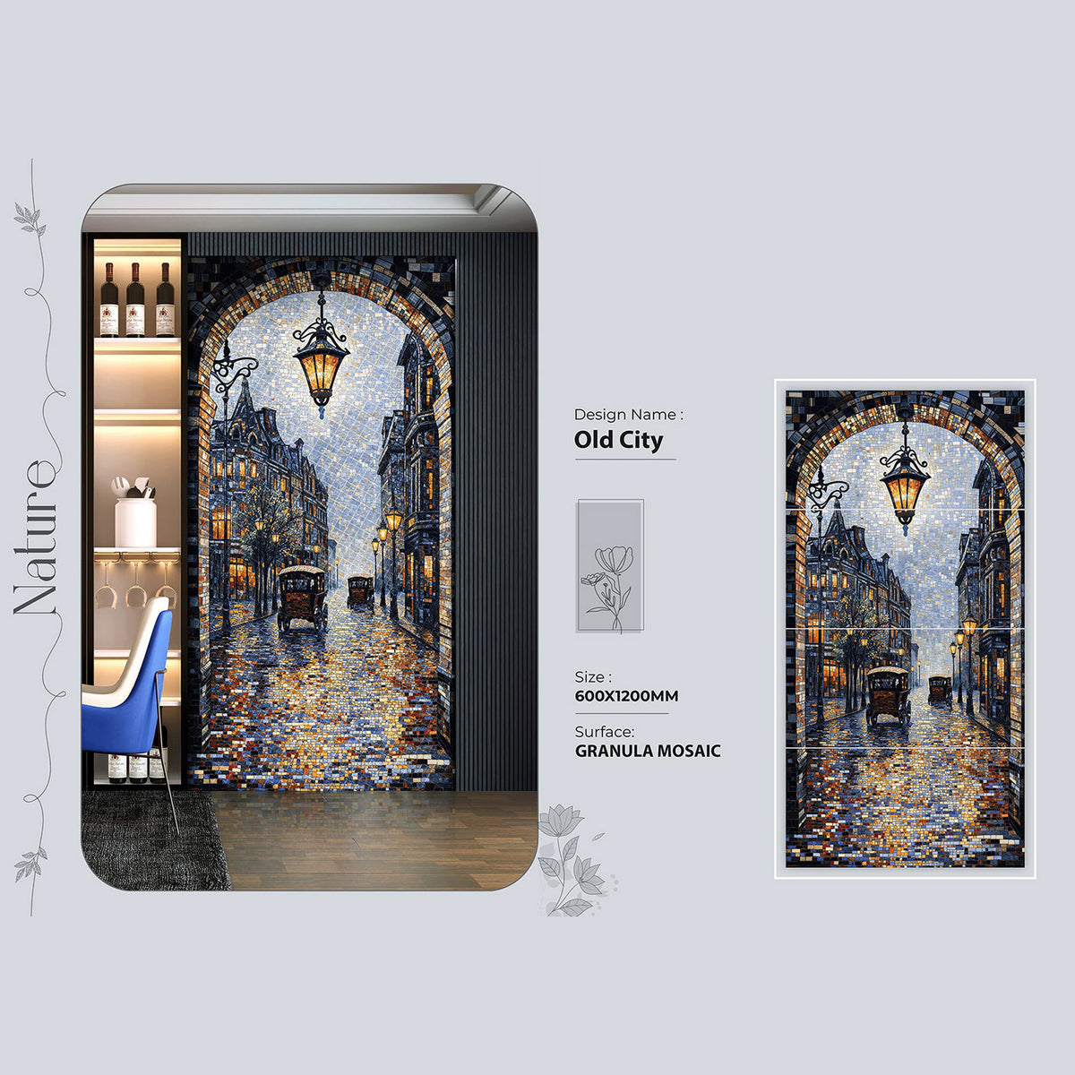 Old City Granula Mosaic Tile