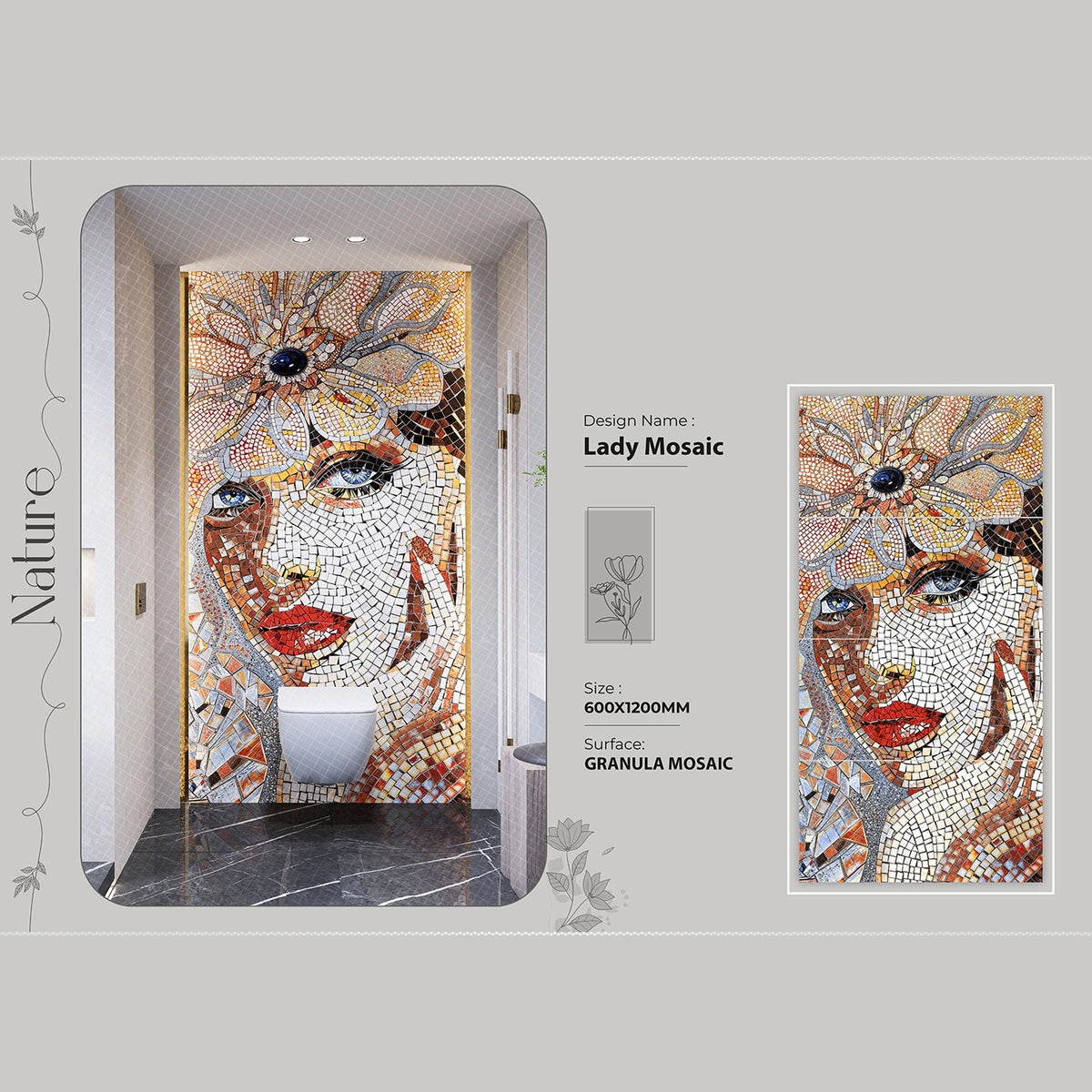Lady mosaic Granula Mosaic Tile