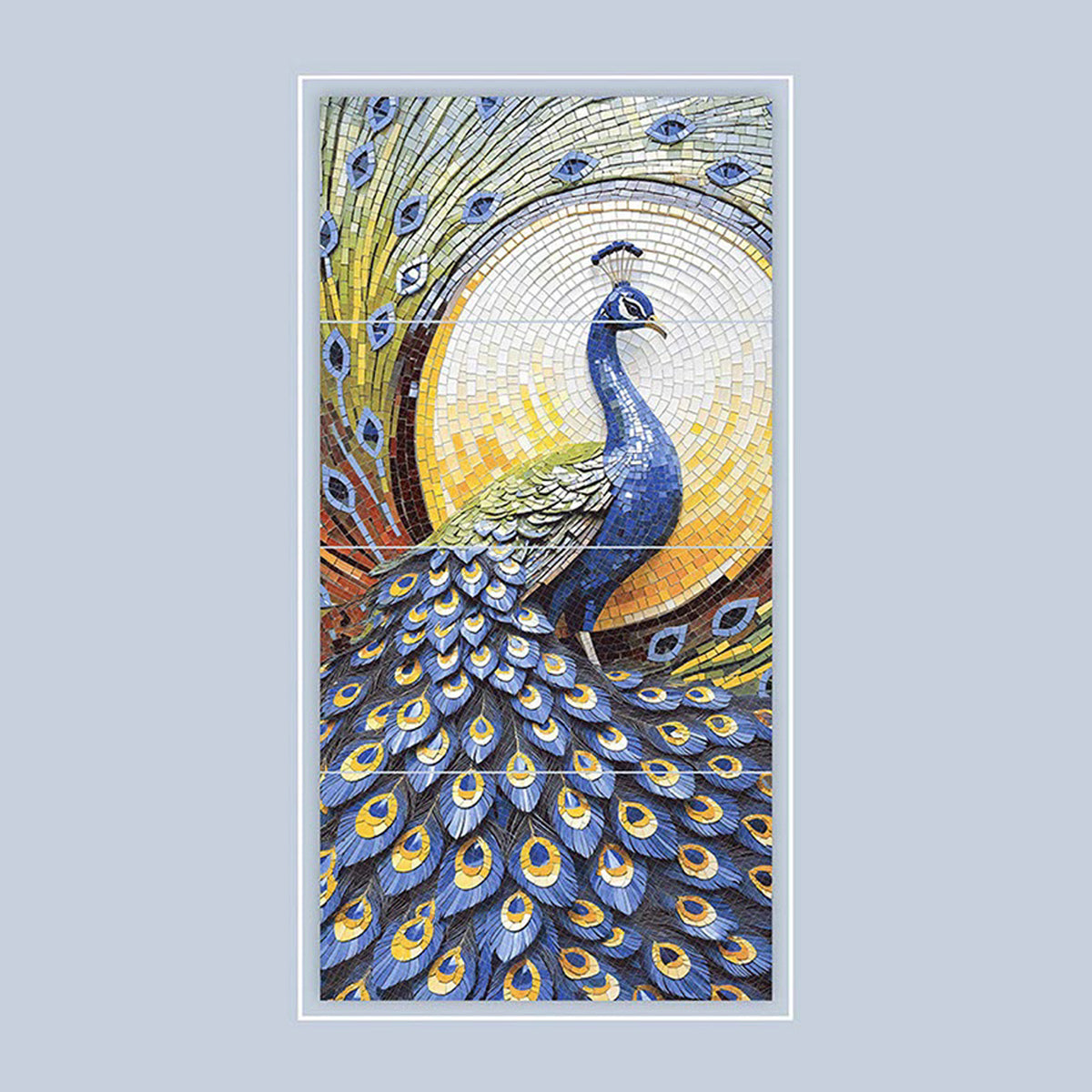 Blue Peacock Granula Mosaic Tile