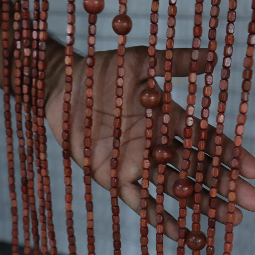 Wood Bed Designer Curtain