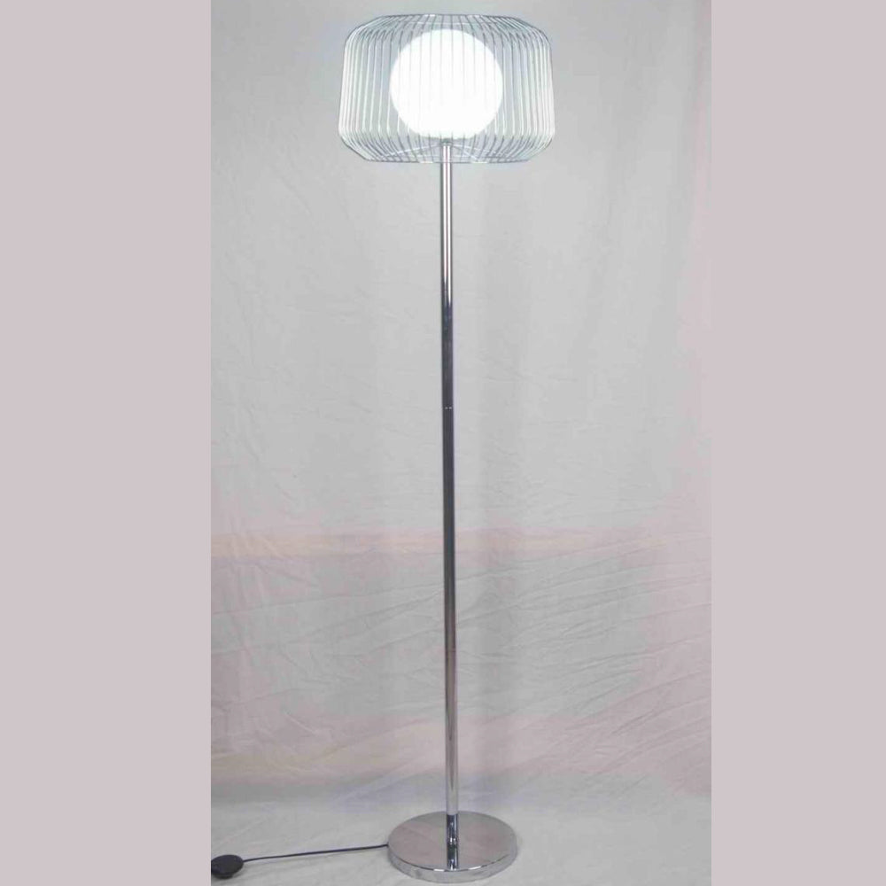Chrome finish with White Top Designer Lamp