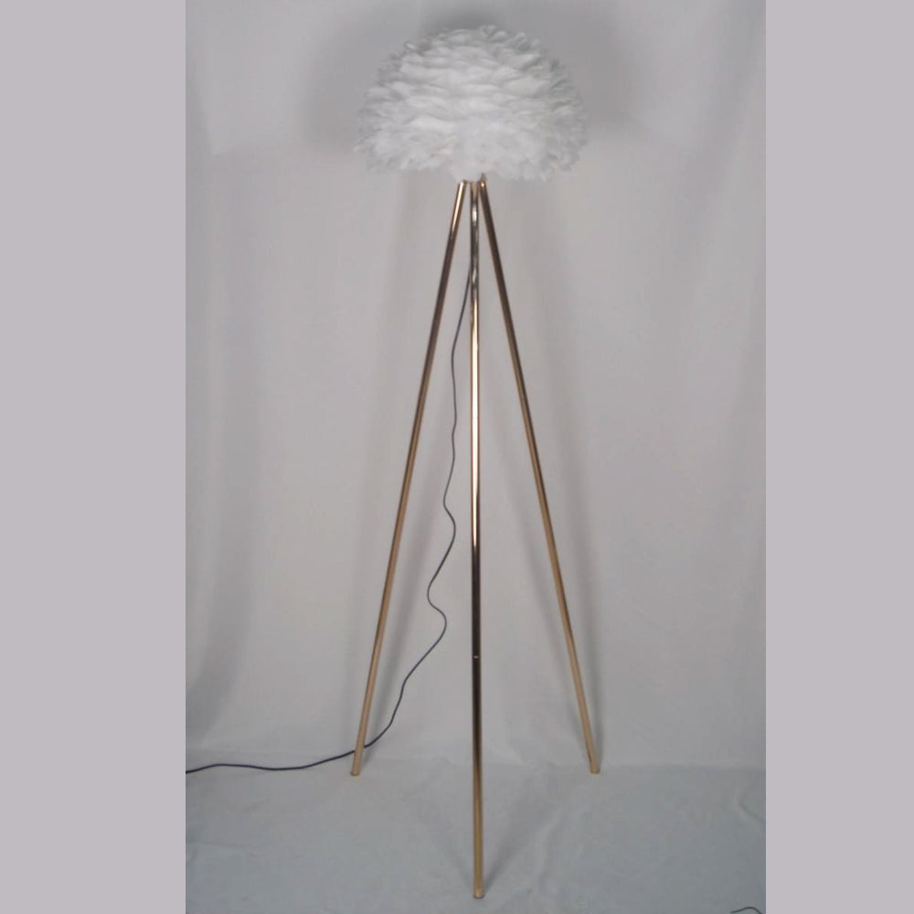 Gold Finish With White Top Designer Lamp