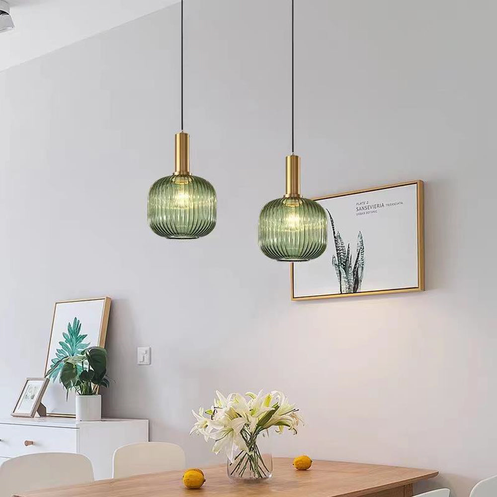 Green Glass Finish Decorative Light