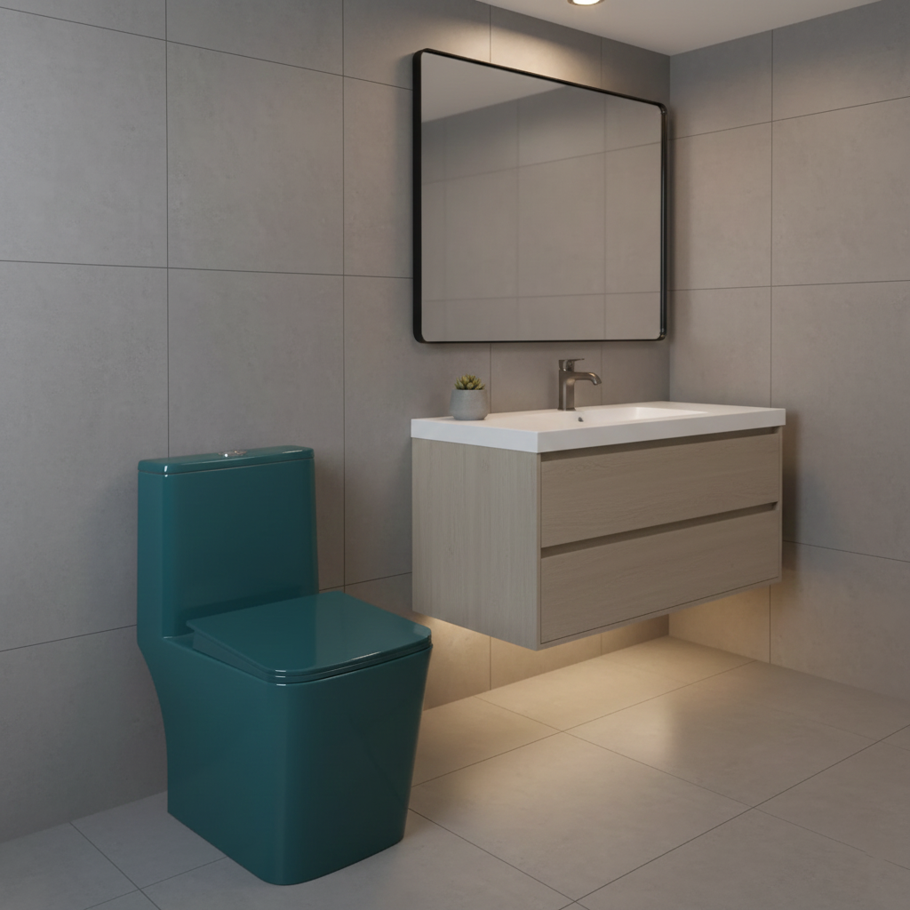 One peice Nilcore Green6D Syphonic Closet