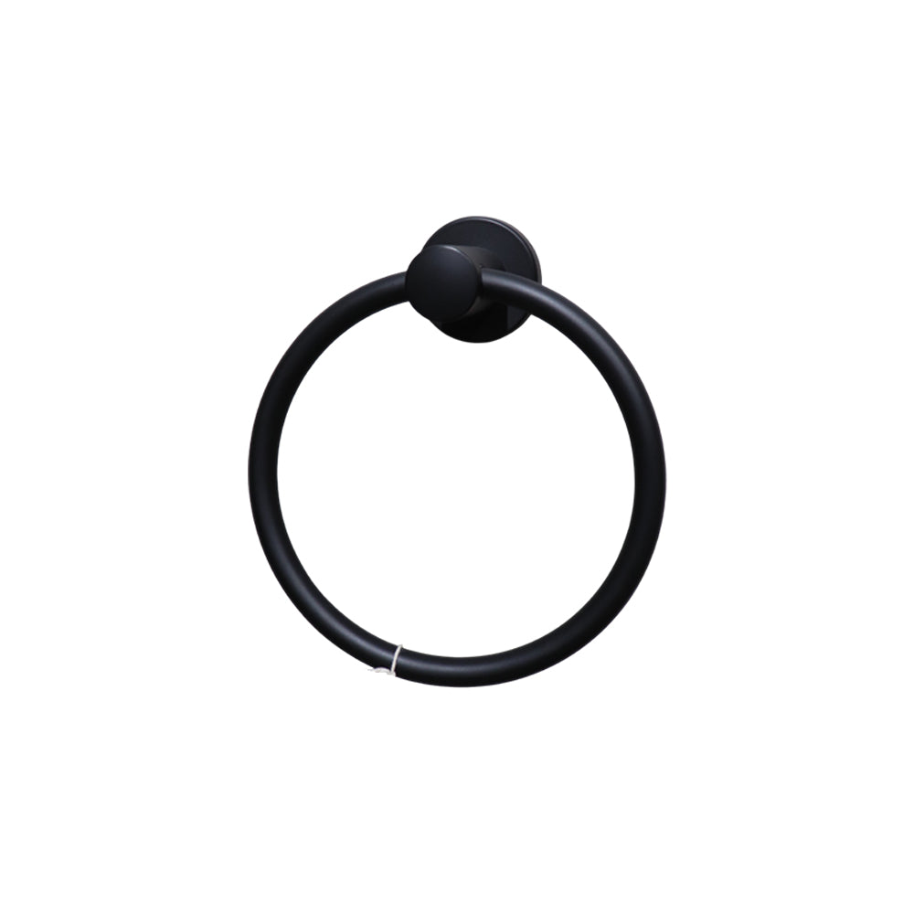 Matte Black Finish Towel Ring-8732