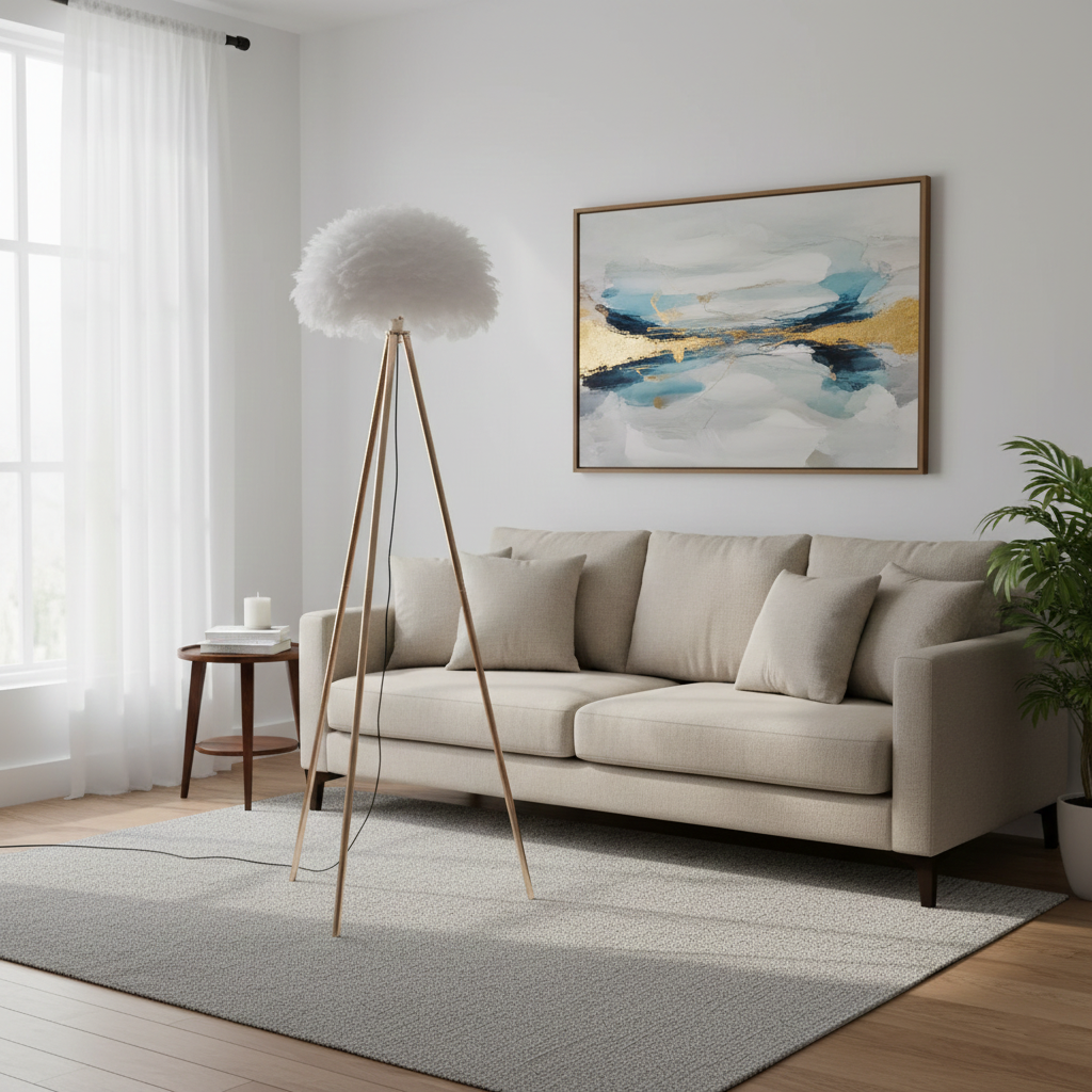 Gold Finish With White Top Designer Lamp