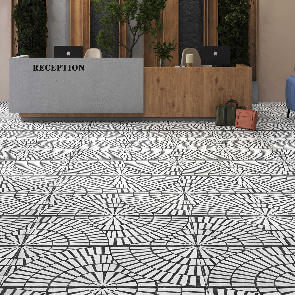 Cement Bricks Nero Tile
