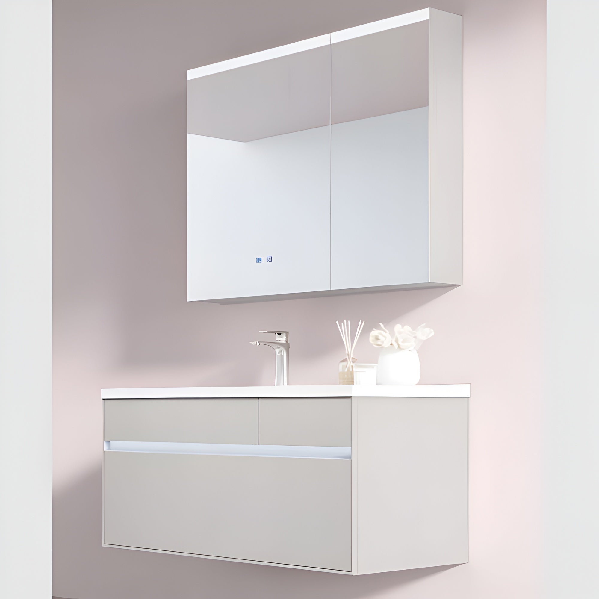 Stainless Steel Vanity Unit-BN322-100
