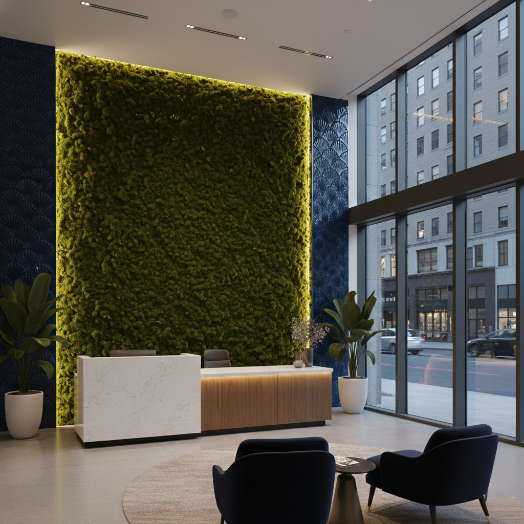 Green Square Mat vertical Green Wall