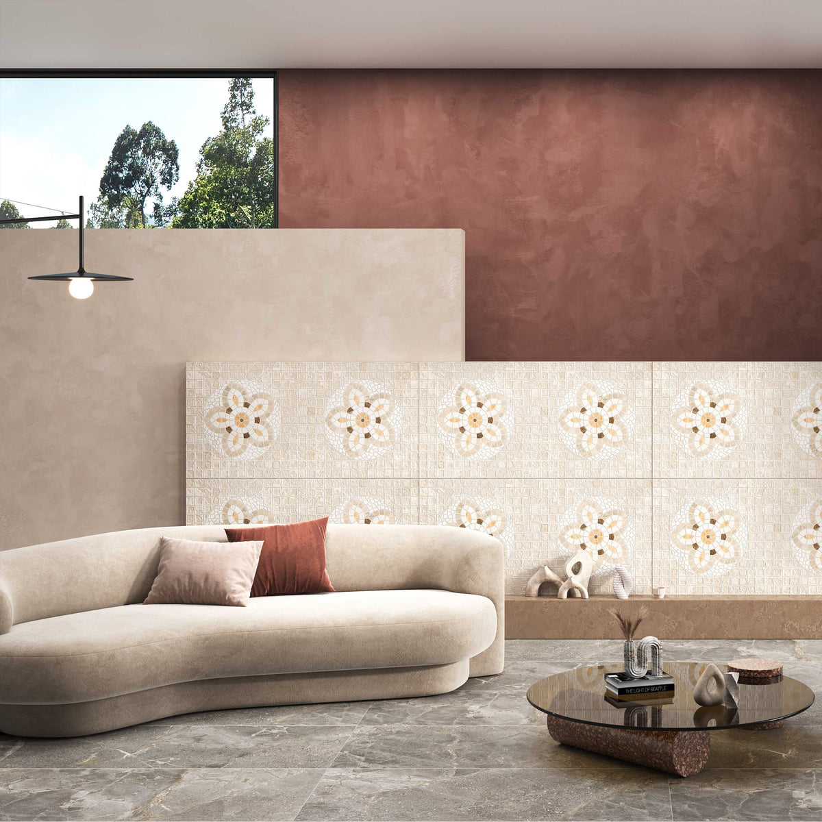 Flowerico Beige & Decor Tile