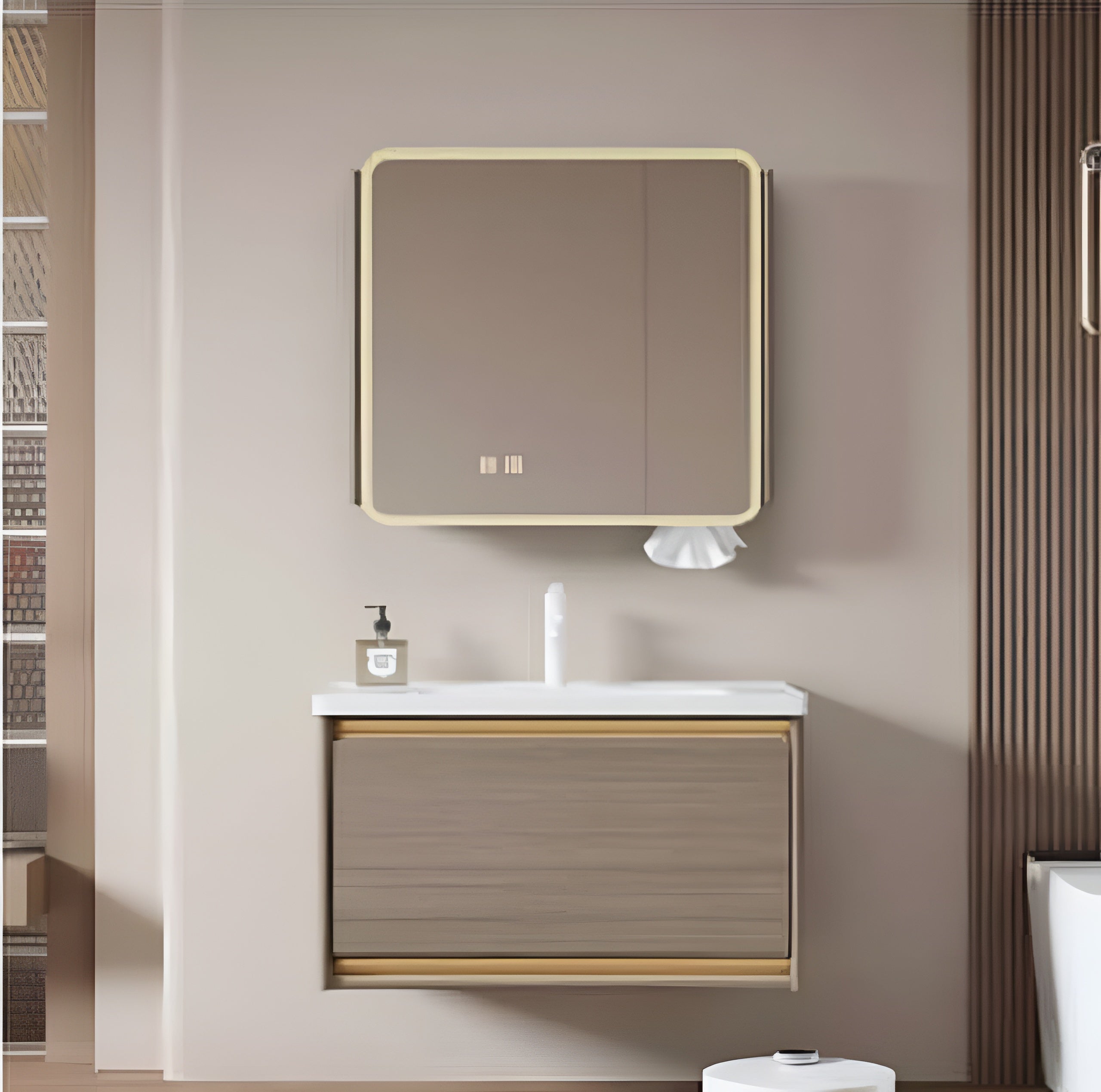 Stainless Steel Vanity Unit-105-80