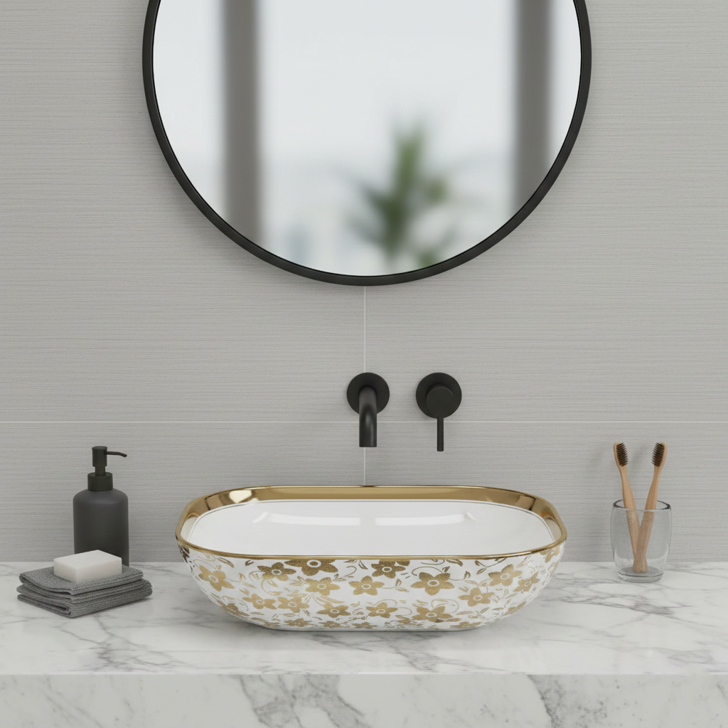 Rose Gold Designer Wash Basin