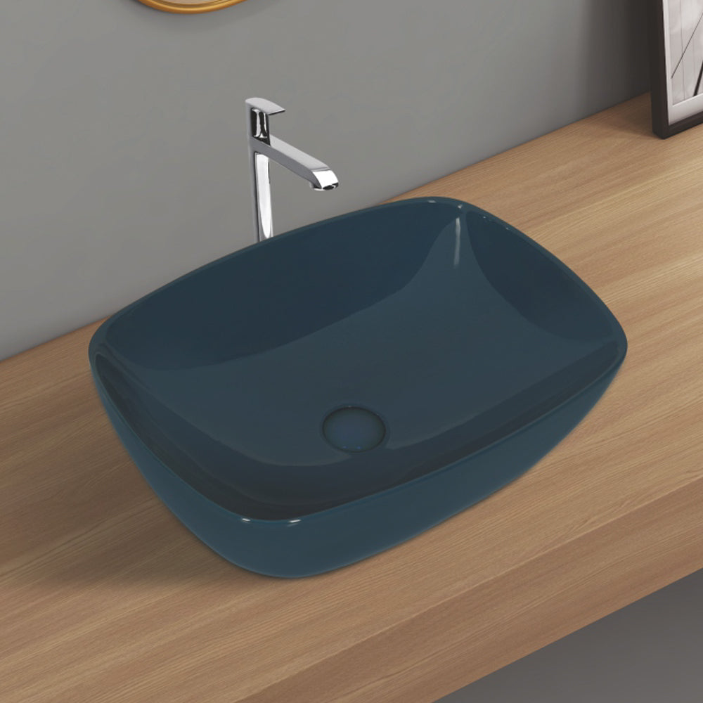 NILCORE TITANIUM ROYAL BLUE GLOSSY TABLE TOP BASIN