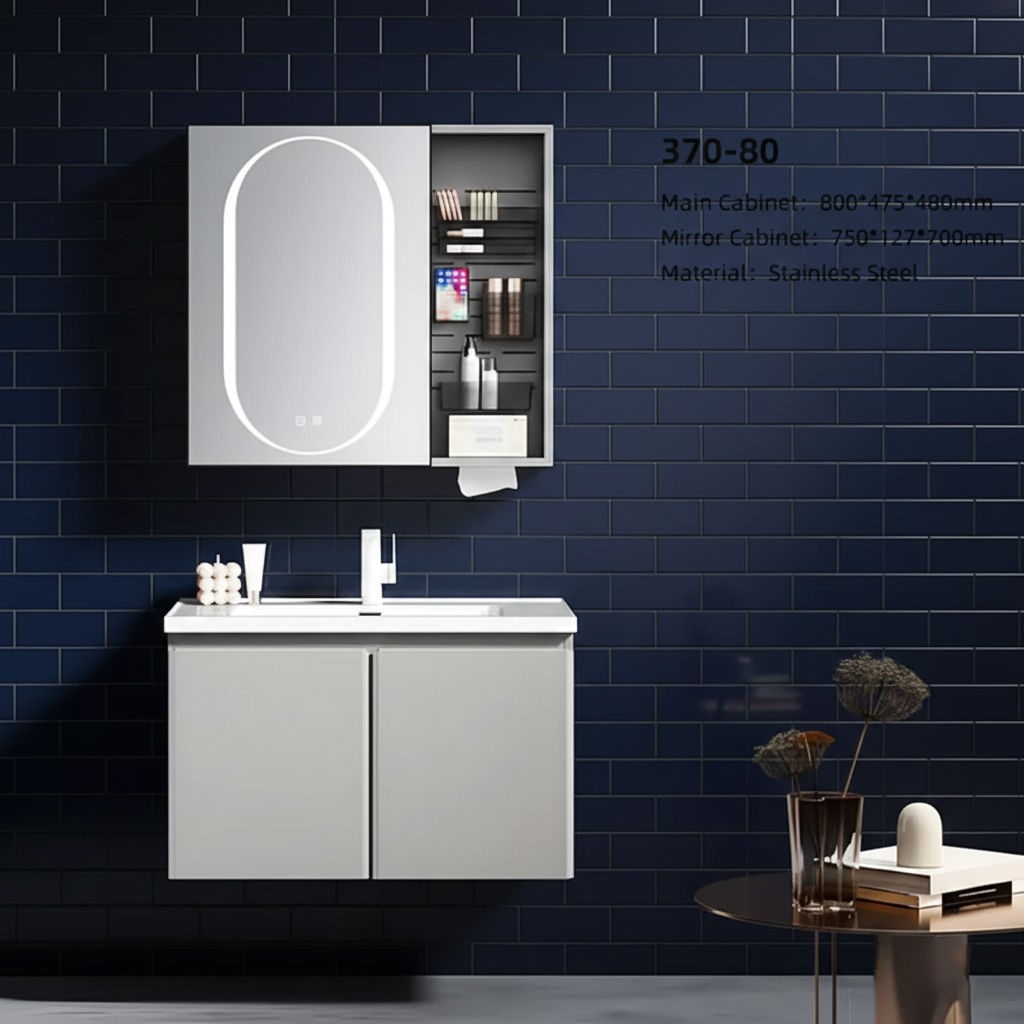 Stainless Steel Vanity Unit-370-80