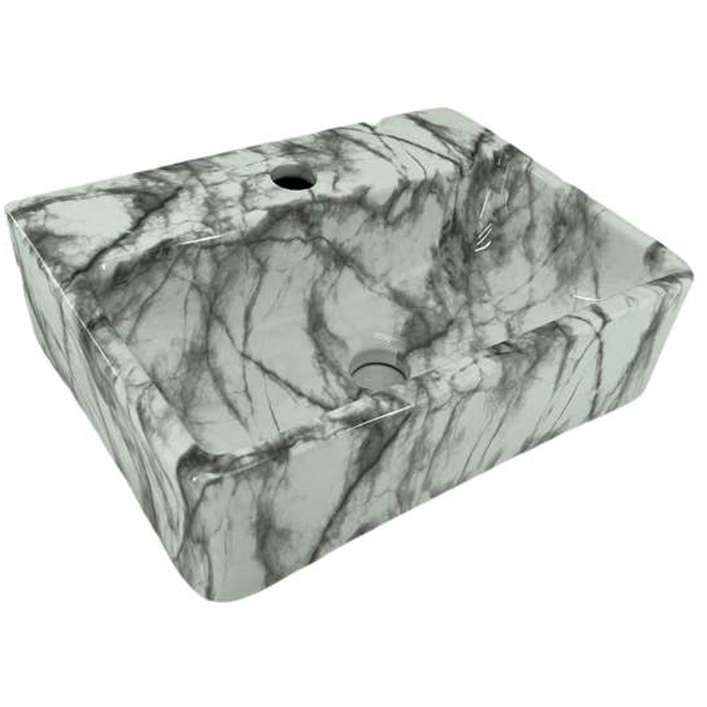 Wall Mount Glossy Marble Designer Wash Basin