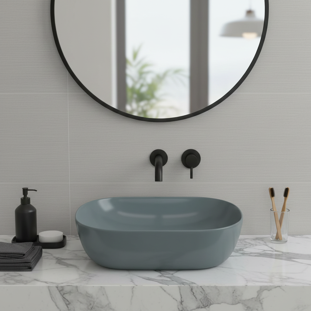Matt Finish Designer Square Wash Basin