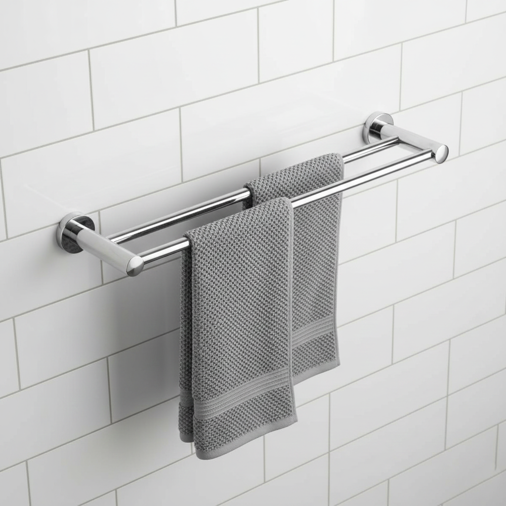 Mirror Polish Finish Double Towel Bar 8725
