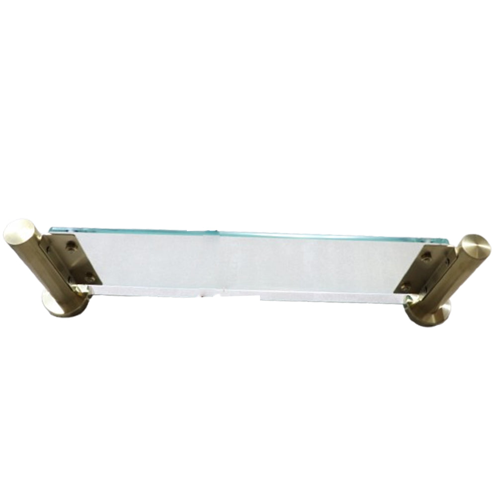 Brush Gold Finish Glass Shelf-8737