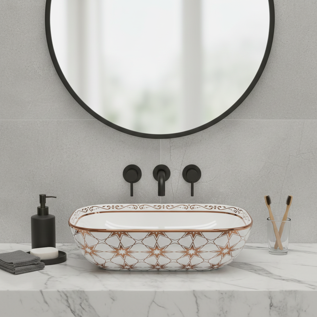 Rose Gold Designer Wash Basin