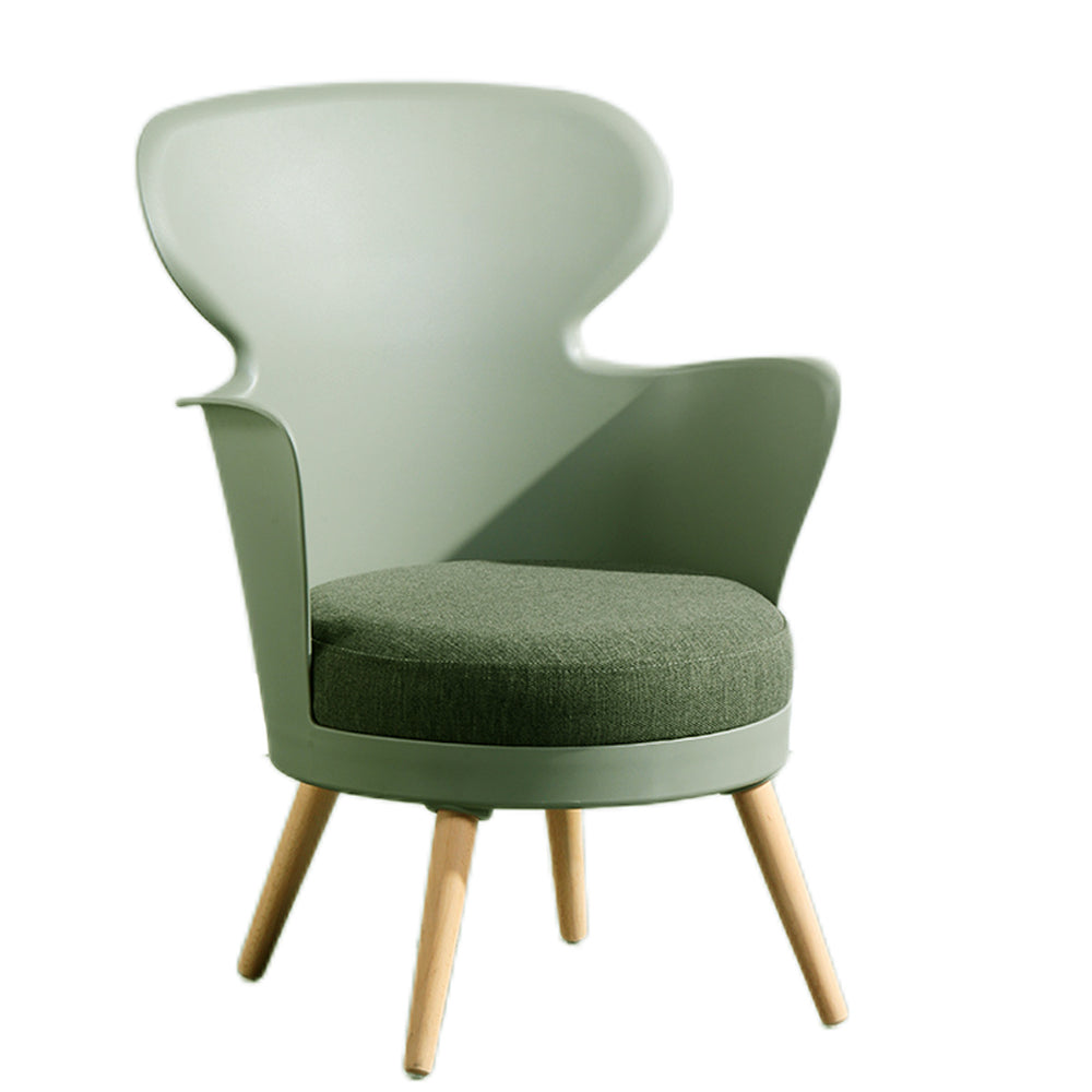 Pista Green Plastic Cushion Chair