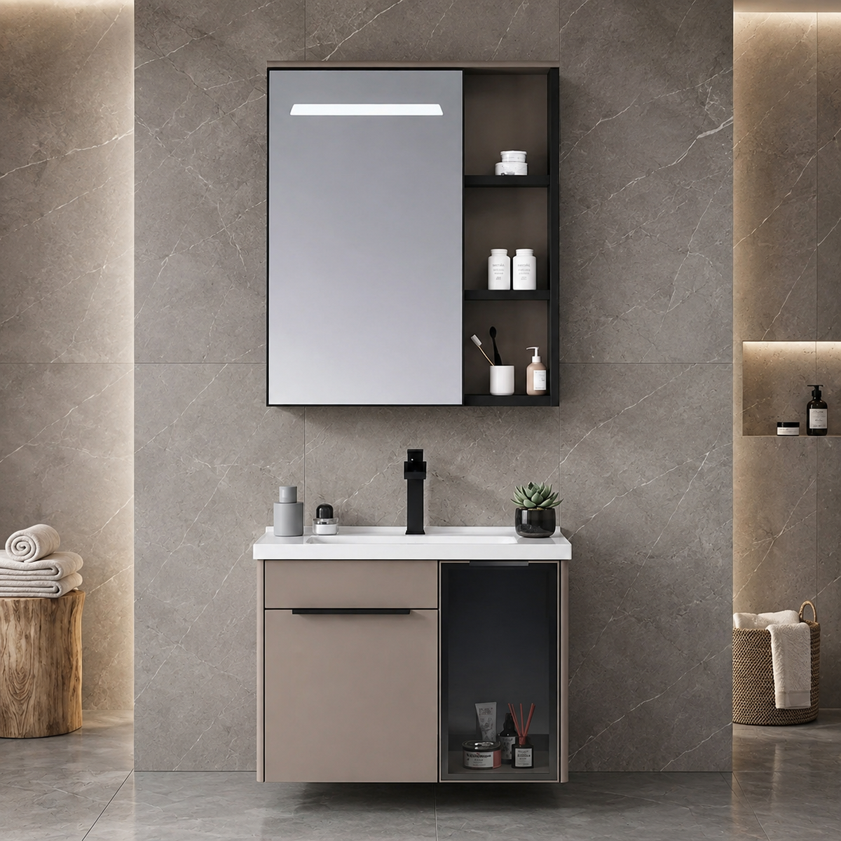 Stainless Steel Vanity Unit-BN6266D