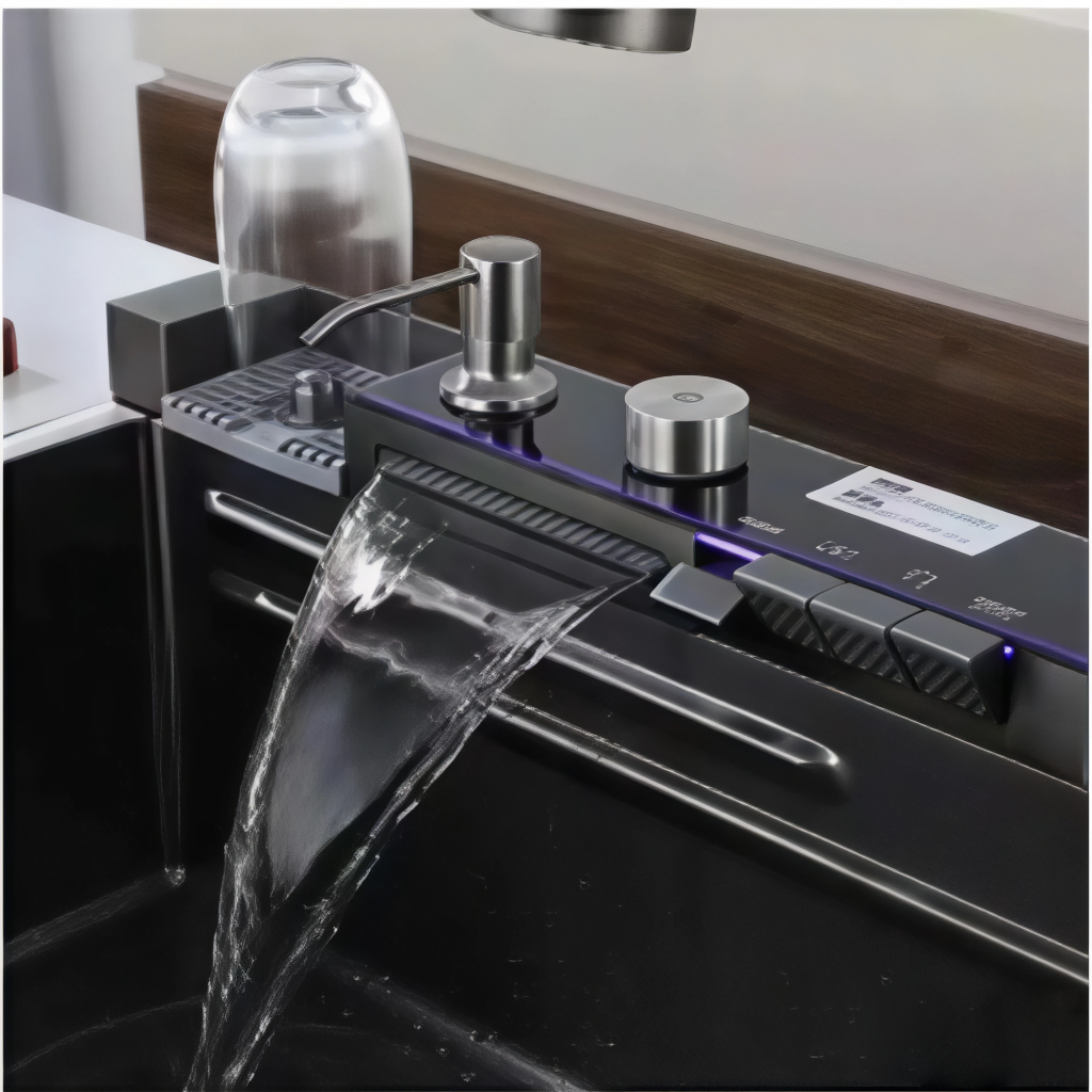Gun Grey Finish Stainless Steel Smart Sink-EJY7546-1