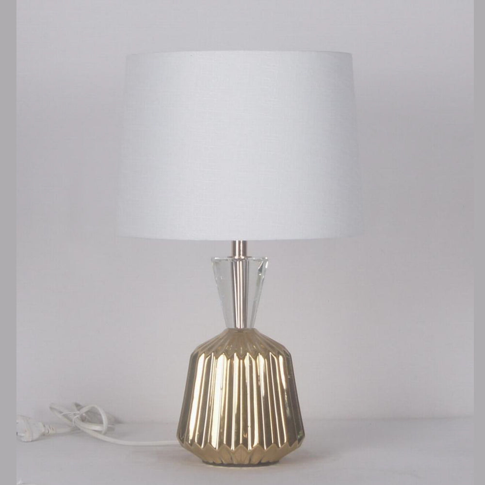 Gold Finish With White top Table Lamp