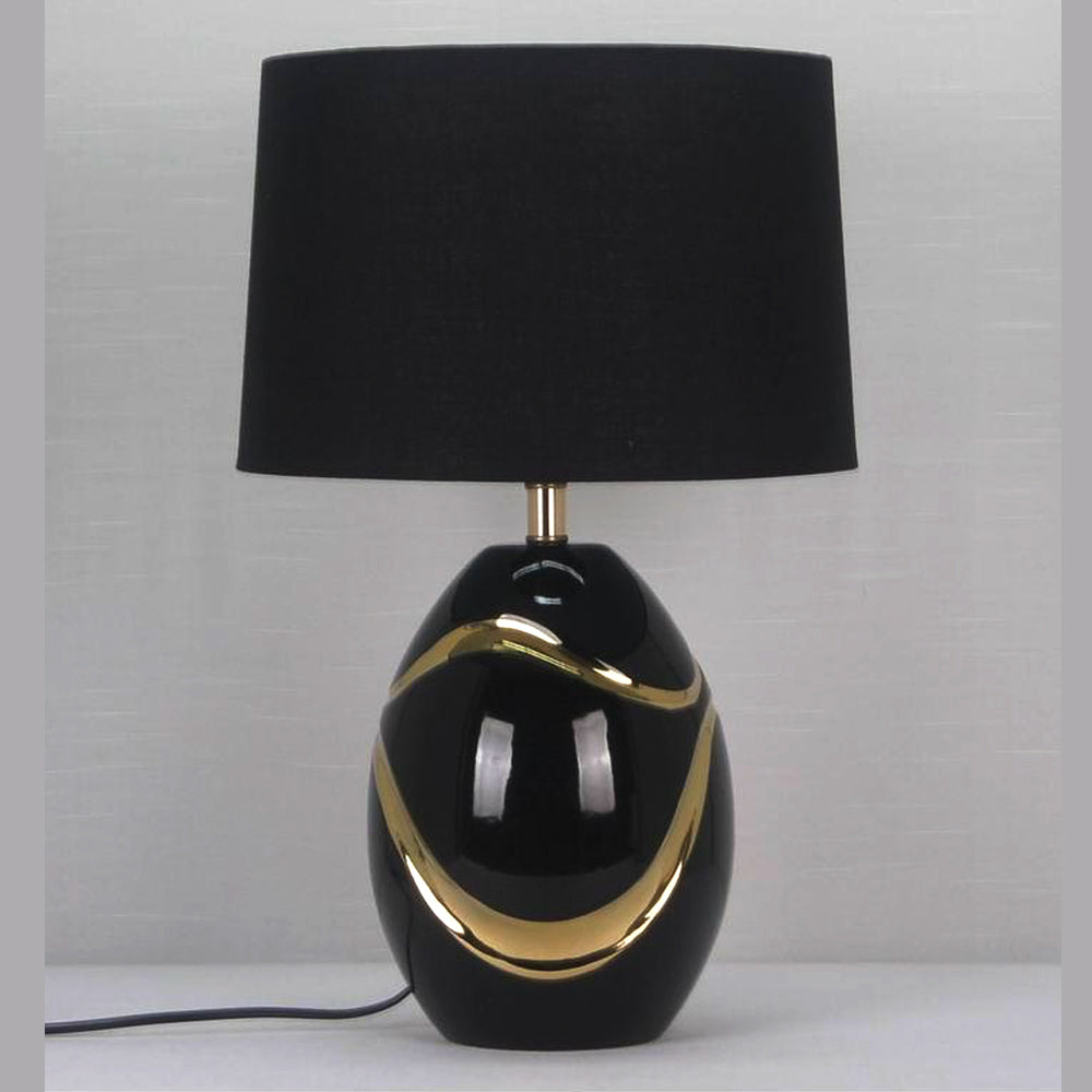 Black Finish With Black top Table Lamp
