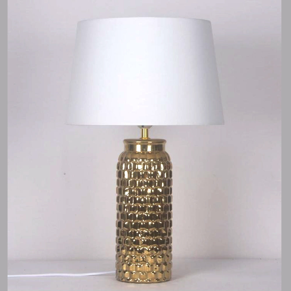 Silver Finish With white top Table Lamp