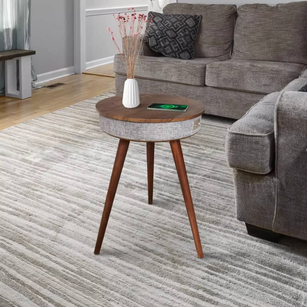 Modernistic Designed Solid Wood Side Smart Table